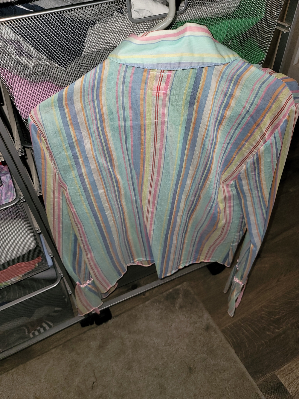 Miss Sixty Pastel Multi-Stripe Button-Down Shirt - Picture 2 of 3